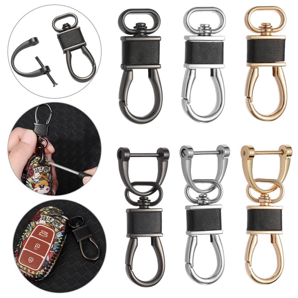 Móc Chìa Khóa Xe Hơi Bằng Da Có Thể Xoay 360 Độ Chống Thất Lạc Tiện Dụng