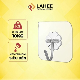 Miếng dán tường chịu lực trong suốt, móc dán treo đồ đa năng decor phòng - LAHEE 15MDT