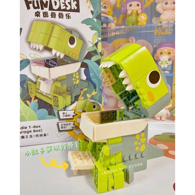 Mô hình lắp ráp Legogi KHỦNG LONG XANH MÕM RỘNG JAKI đồ chơi xếp hình lắp ghép