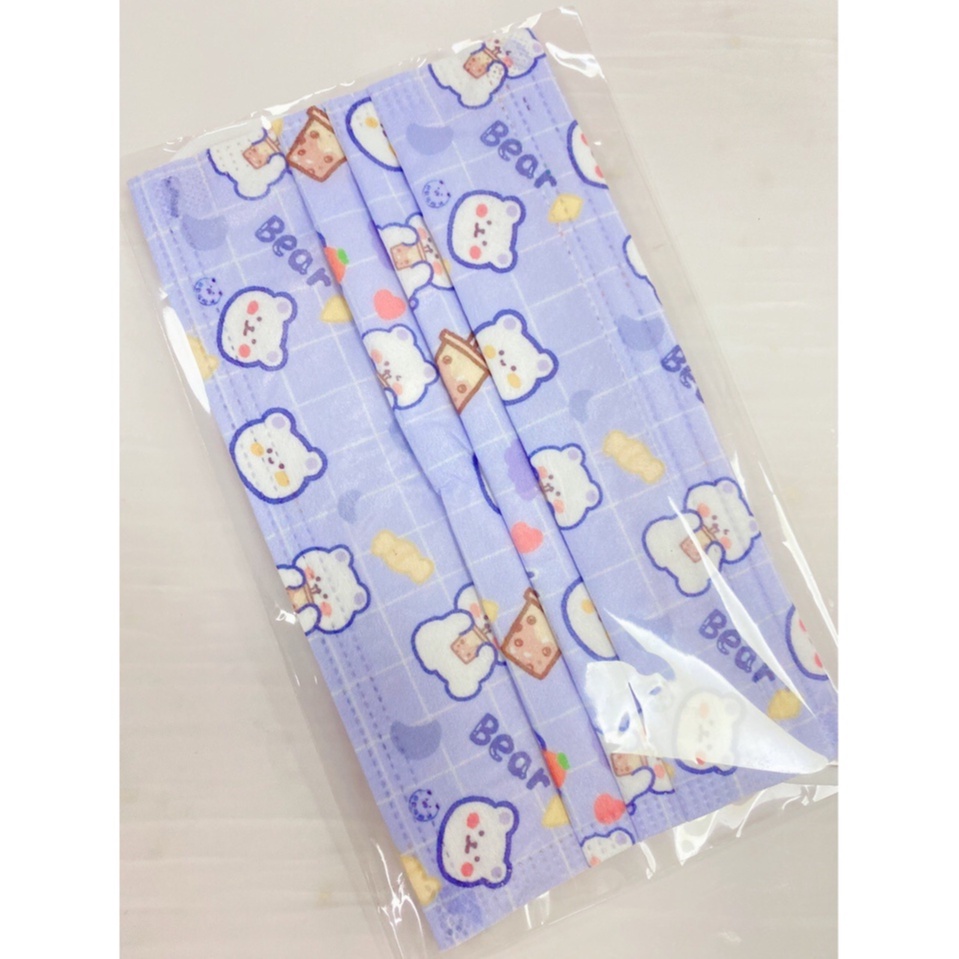 Khẩu trang Hàn quốc in hình gấu, thỏ dễ thương x Pandinee KT01