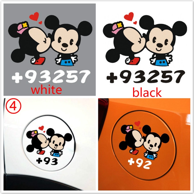Miếng dán hình chuột Mickey và Minnie xinh xắn trang trí kính chiếu hậu xe hơi