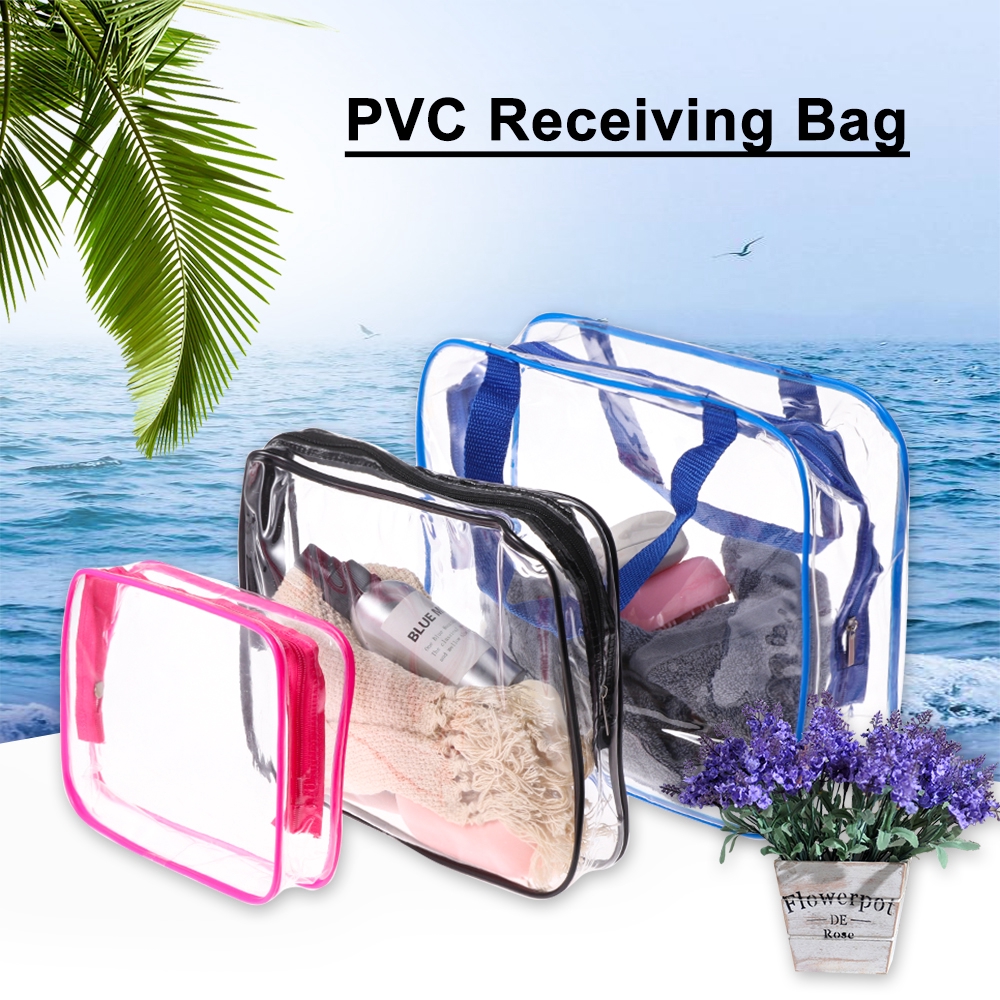 Túi khóa kéo bằng nhựa PVC trong suốt đa năng đựng đồ dùng cá nhân