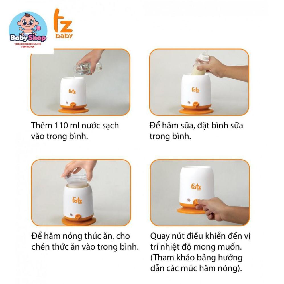 [FREESHIP] [SIÊU RẺ] Máy hâm sữa Fatz 4 chức năng, Hâm nóng, giữ nóng, tiệt trùng bình sữa, vắt cam,Fatz baby Hàn Quốc