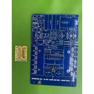 Pcb bo mạch kích điện 12 fet đảo pha băm db3 trộ 4047 + 555