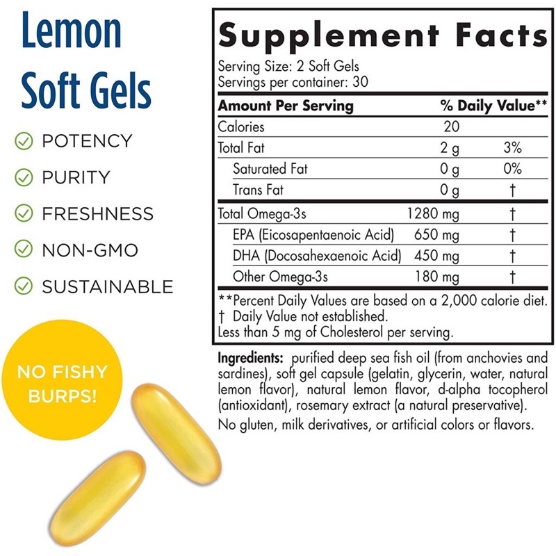 Viên dầu cá hương chanh Nordic Naturals Ultimate 1280mg Omega3