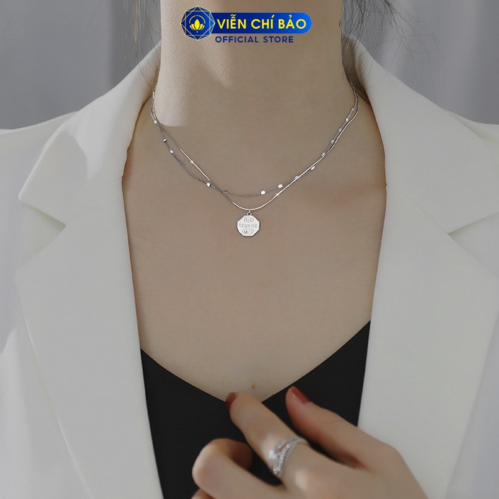 Dây chuyền bạc nữ You &amp; Me chất liệu bạc Thái 925 thời trang phụ kiện trang sức nữ thương hiệu Viễn Chí Bảo D000182