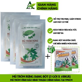Mủ trôm sạch dạng bột Vĩnh Hảo không đường 100gr/gói. Mủ trôm chính hãng Bình Thuận - Alife