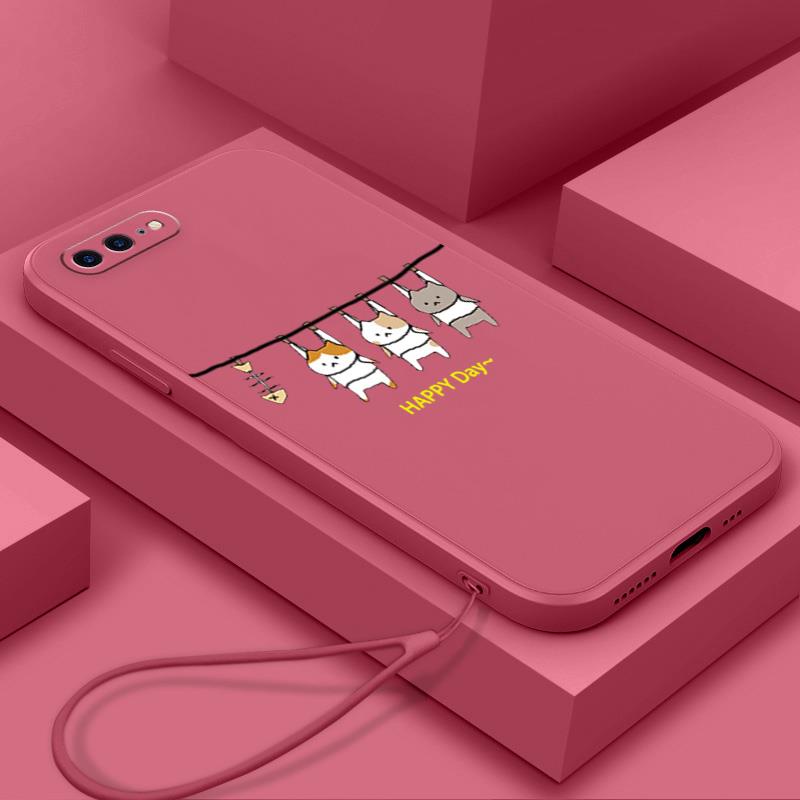 Ốp lưng iphone 7 plus iphone 8 plus iphone se 2 2020 ipnone se3 2022 Ốp Điện Thoại Silicone Mềm In Hình Mèo LSMM01 Cho iphone 7 plus iphone 8 plus iphone se 2 2020 ipnone se3 2022 viền vuông cute