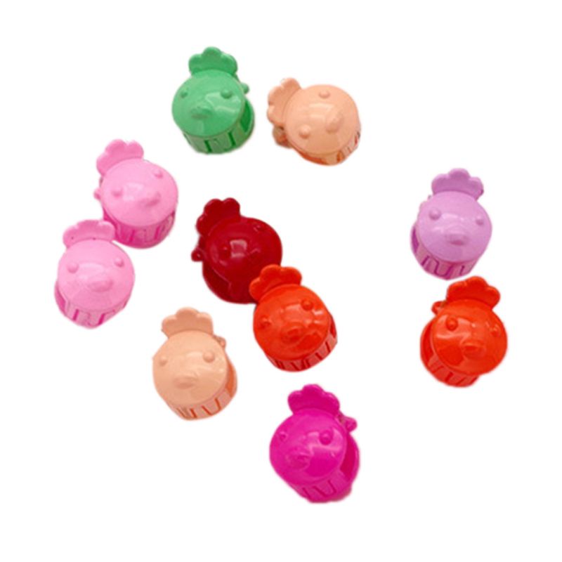 Kẹp Tóc Nhựa Mini Hình Thỏ/Hoa/Trái Cây Dễ Thương Cho Bé Gái