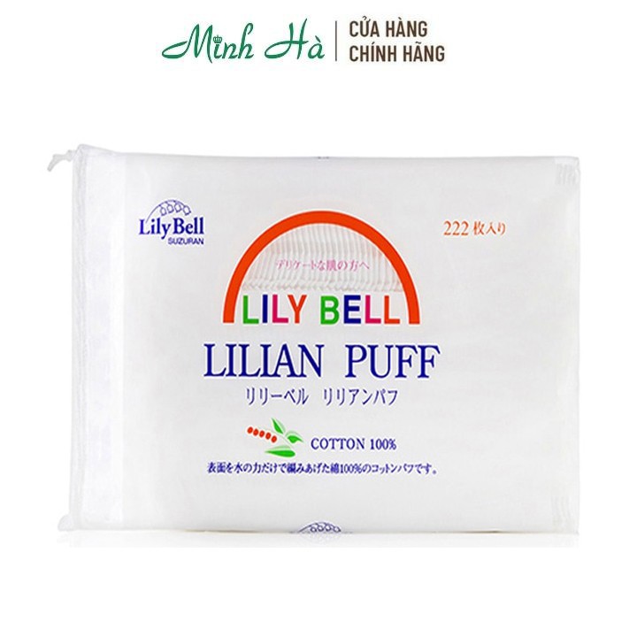 Bông tẩy trang Lily Bell Suzuran 100% Cotton 222 miếng