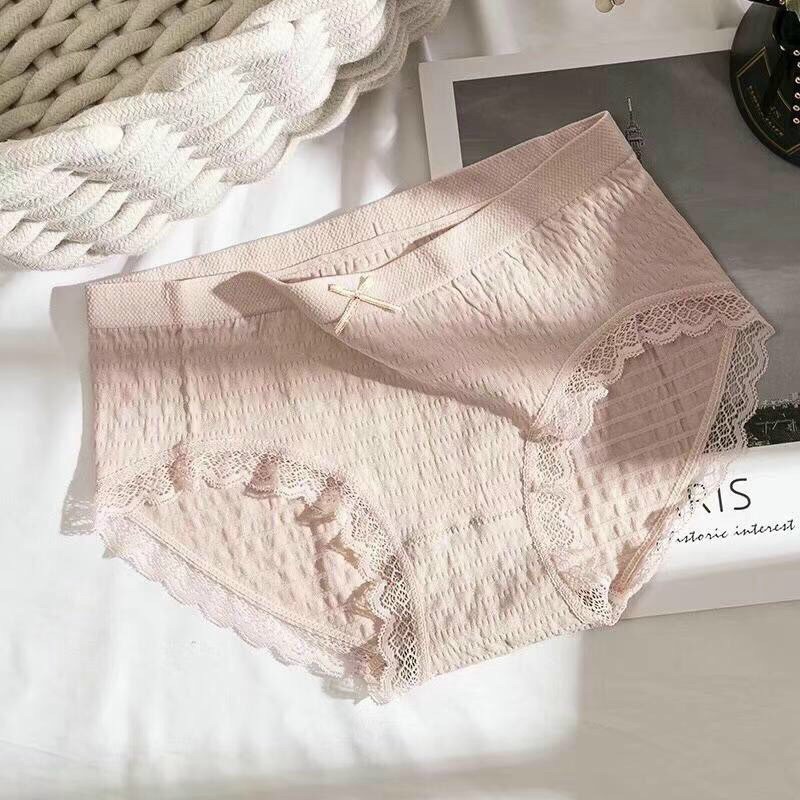 Mẫu mới - Quần lót cotton kháng khuẩn viền ren co giãn 4 chiều