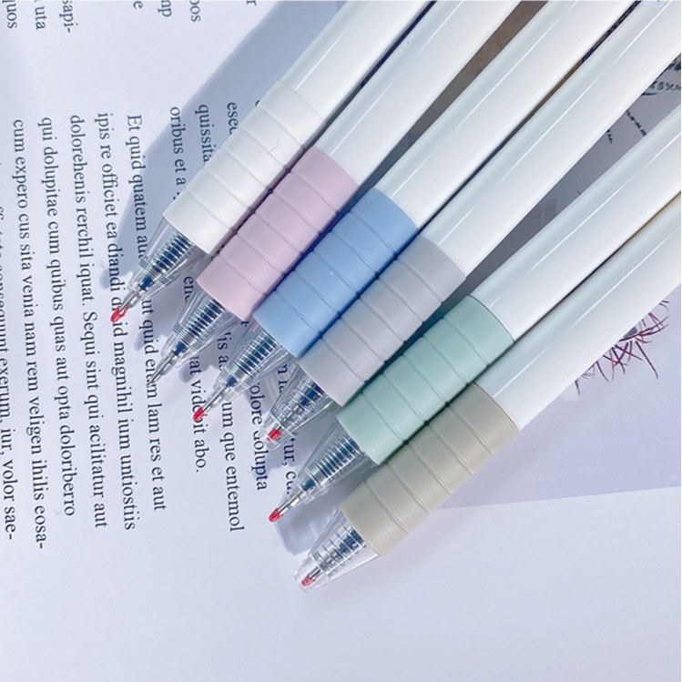 Bút bi hàn quốc mực đen ngòi ST 0.5mm - bút bi gel đen cute có ruột bút thay thế