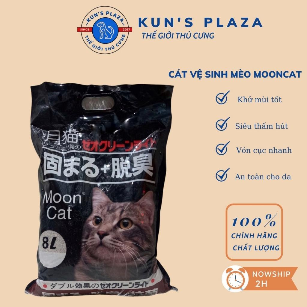 CÁT VỆ SINH CHO MÈO SIÊU THẤM HÚT KHỬ MÙI TỐT CÁT NHẬT BẢN MOONCAT 8L- KUNS PLAZA