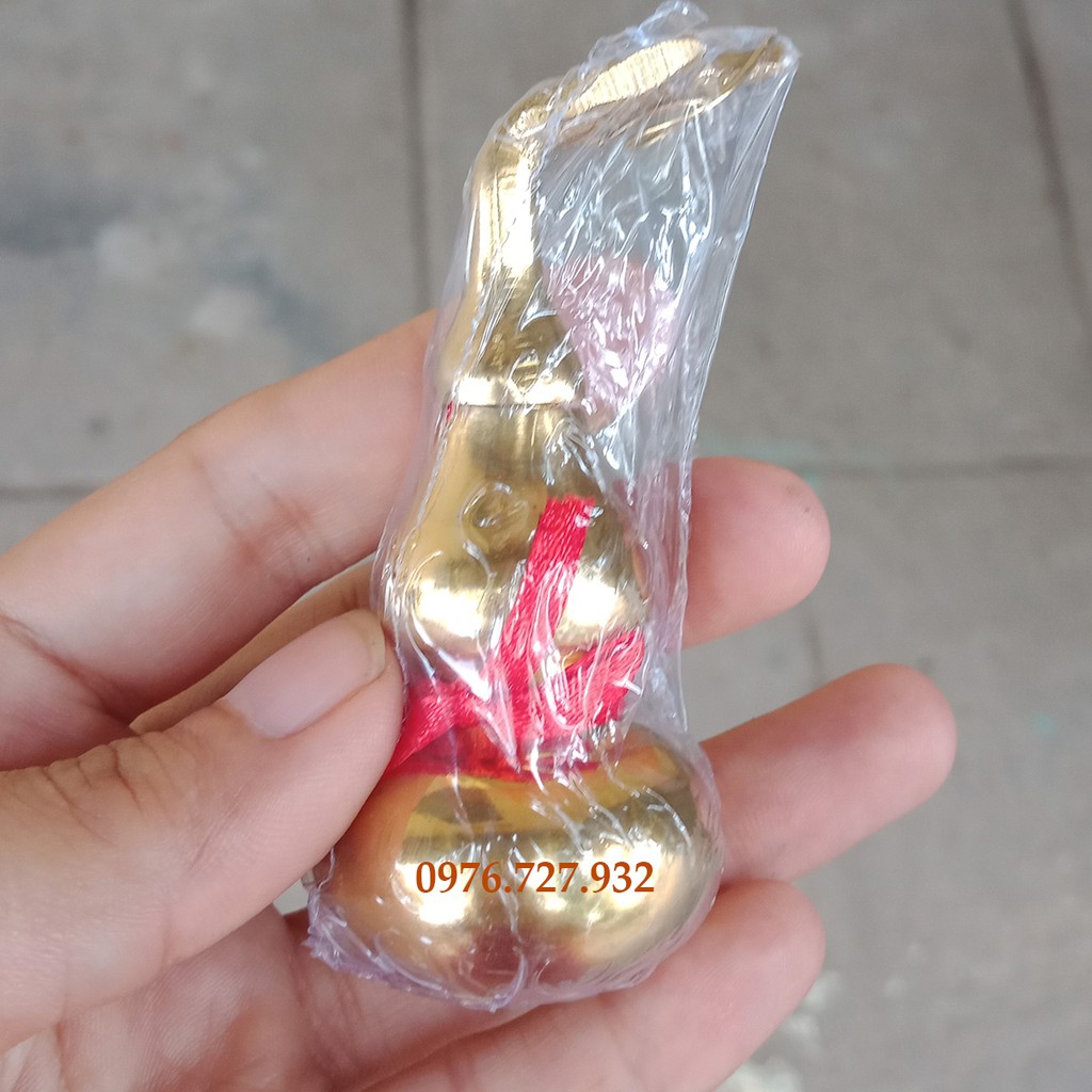 Hồ Lô trơn vàng bóng cao 7.5cm, Hồ Lô phong thủy, Hồ lô Bát Quái bằng đồng | BigBuy360 - bigbuy360.vn