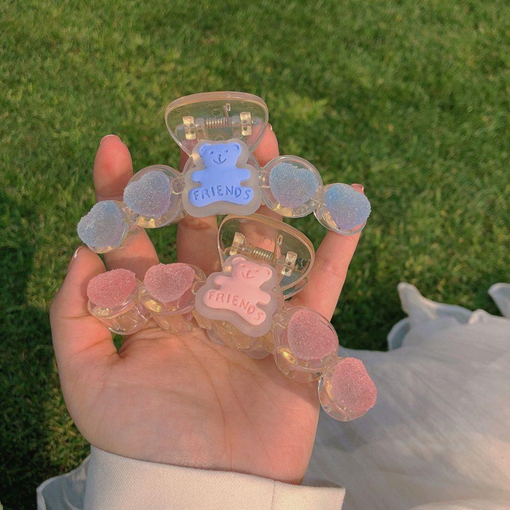 Kẹp Tóc Đuôi Ngựa Hình Trái Tim / Gấu Phong Cách Hàn Quốc Ngọt Ngào Cho Nữ