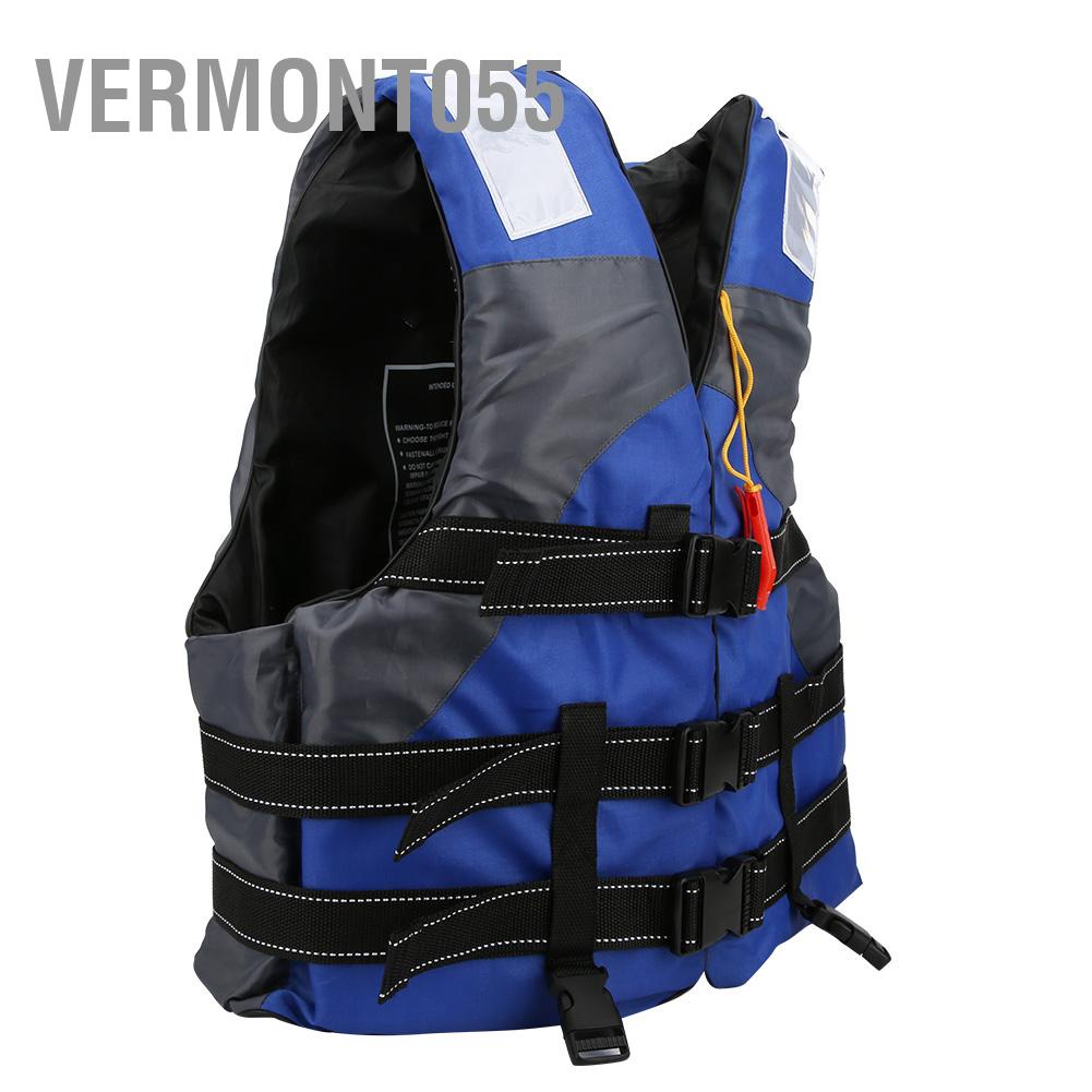 Vermont055 Áo phao chuyên nghiệp dành cho người lớn khoác bảo vệ an toàn khi bơi Lặn với ống thở Đi thuyền trên suối-Đi bộ đường dài màu xanh lam