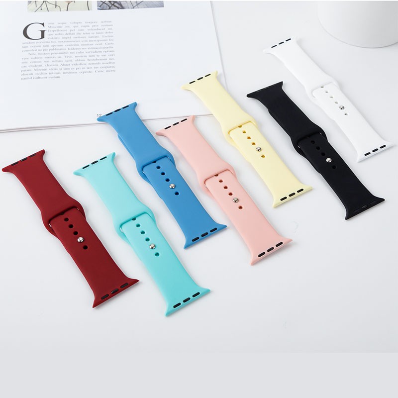 Strap for apple watch band iwatch series 6 SE 5 4 3 2 1 44 mm 40mm silicone watchband apple watch 42mm 38mm