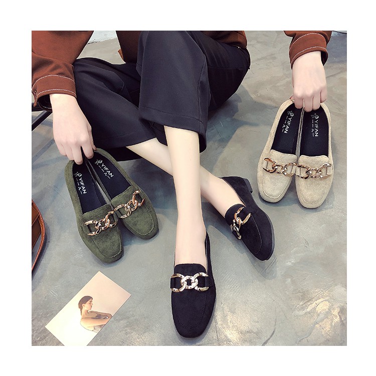 Giày búp bê Nữ đế bệt Oxford Khuy Kim Loại Sang Chảnh Mery Shoes - MBS181