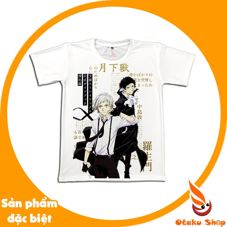 Áo thun Anime Bungo Stray Dogs - Đặc Nhiệm Thám Tử - Văn hào lưu lạc