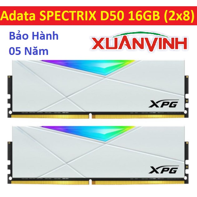 RAM ADATA XPG SPECTRIX D50 RGB 16GB 2x8Gb 3200MHZ New Chính Hãng BH 5 năm