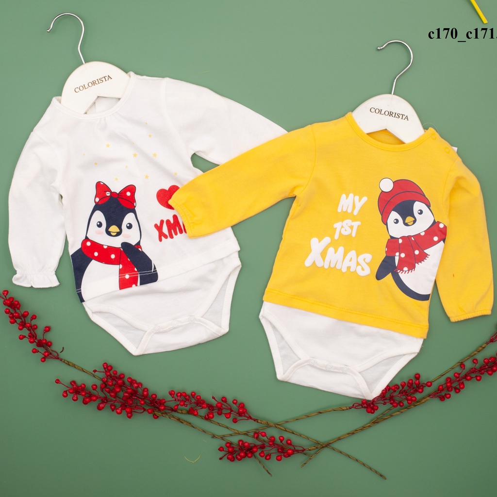 Body chip dài tay cotton mềm mại màu sắc nhẹ nhàng dễ mặc thời trang trẻ em COLORISTA