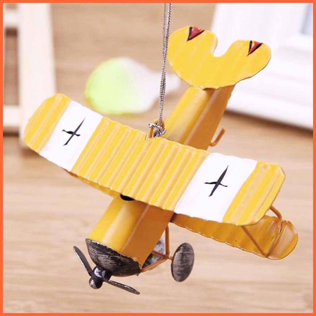Mô Hình Máy Bay Mini Bằng Kim Loại Phong Cách Cổ Điển Dùng Trang Trí Phòng Bé Trai