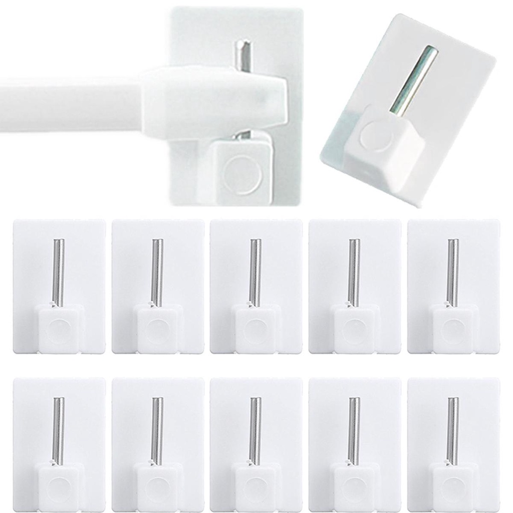 Set 10 / 20 / 50 Giá Đỡ Rèm Cửa Hình Chữ Nhật Bằng PVC Tiện Dụng Cho Nhà Bếp