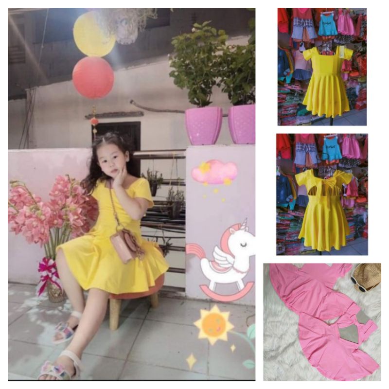 Combo Đầm hở lưng cực sang chãnh cho bé gái