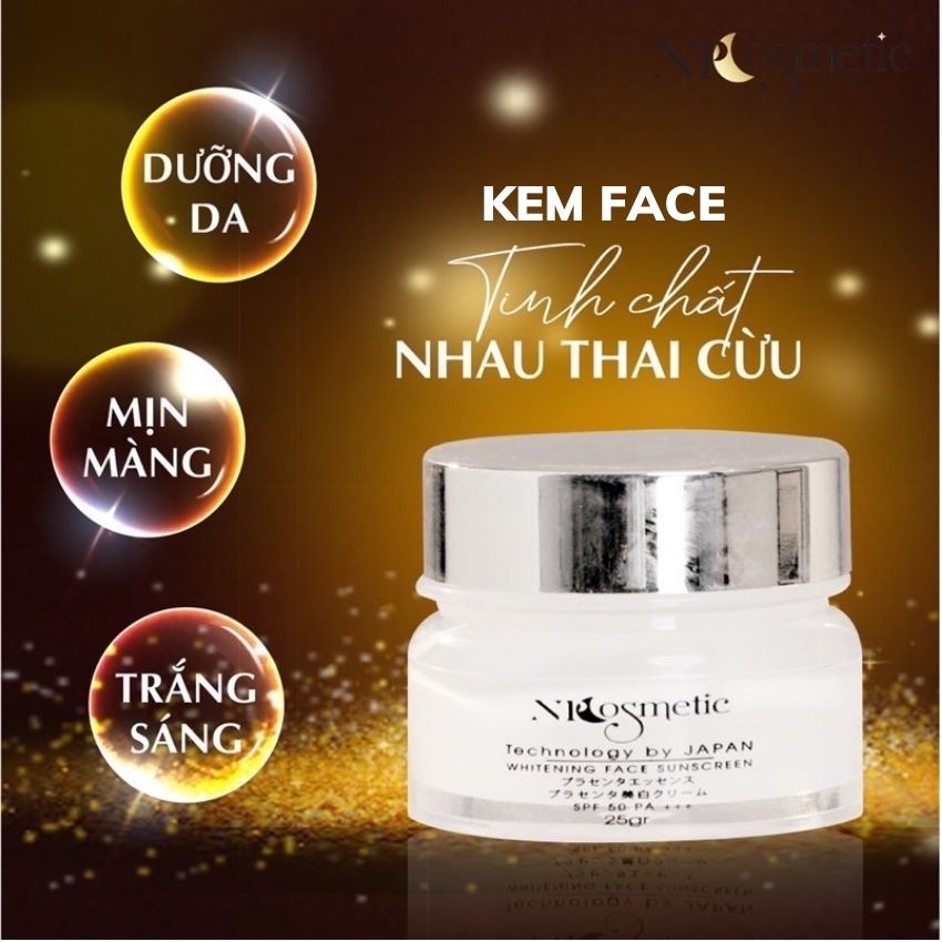Kem face nhau thai cừu, kem face dưỡng trắng da chống nắng chống lão hóa, ngăn ngừa mụn, giảm thâm nám tàn nhang