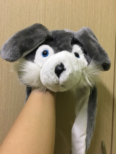 Mũ sói điều khiển tai, mũ chó husky tai vểnh