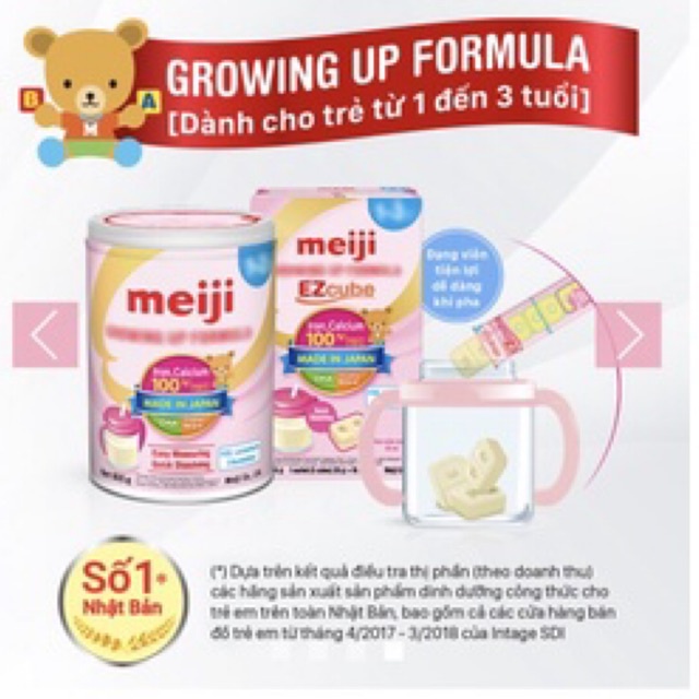 sữa  Meiji  9 hàng  nhập khẩu  chính hãng  (800g )