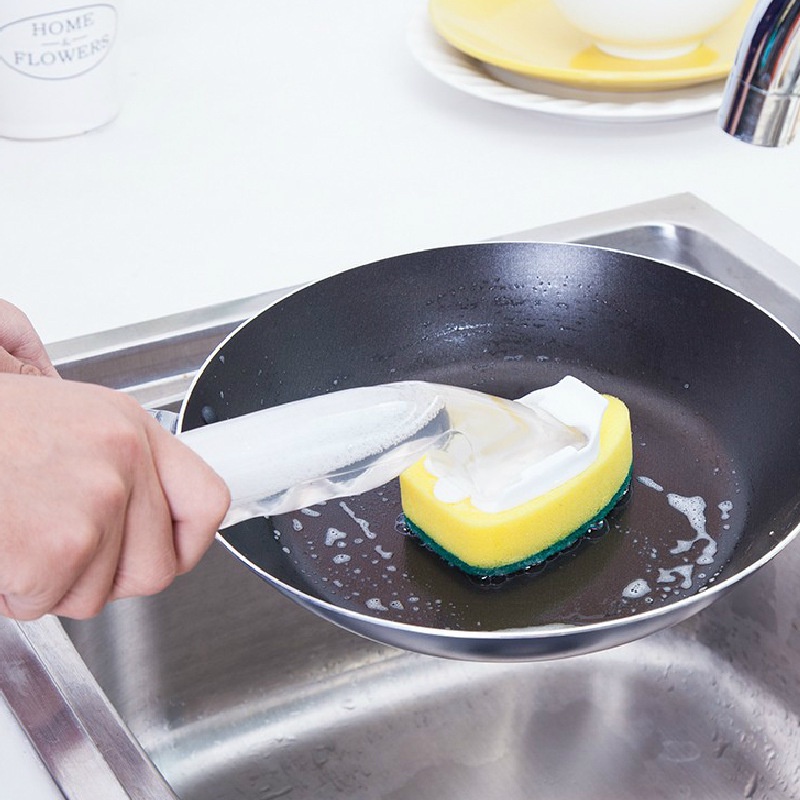 Cọ Rửa Chén Có Tay Cầm Bằng Xốp Đa Năng Tiện Dụng