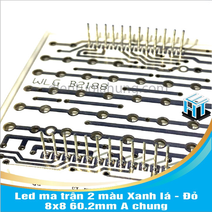 1 Con Led A chung ma trận 2 màu Xanh lá - Đỏ 8x8 60.2mm