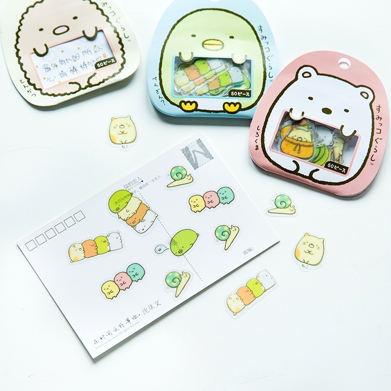Bộ 50 hình dán sticker hoạ tiết Molang dễ thương cute để trang trí album / nhật ký / sổ tay Tiệm Ốc Sột-ST006