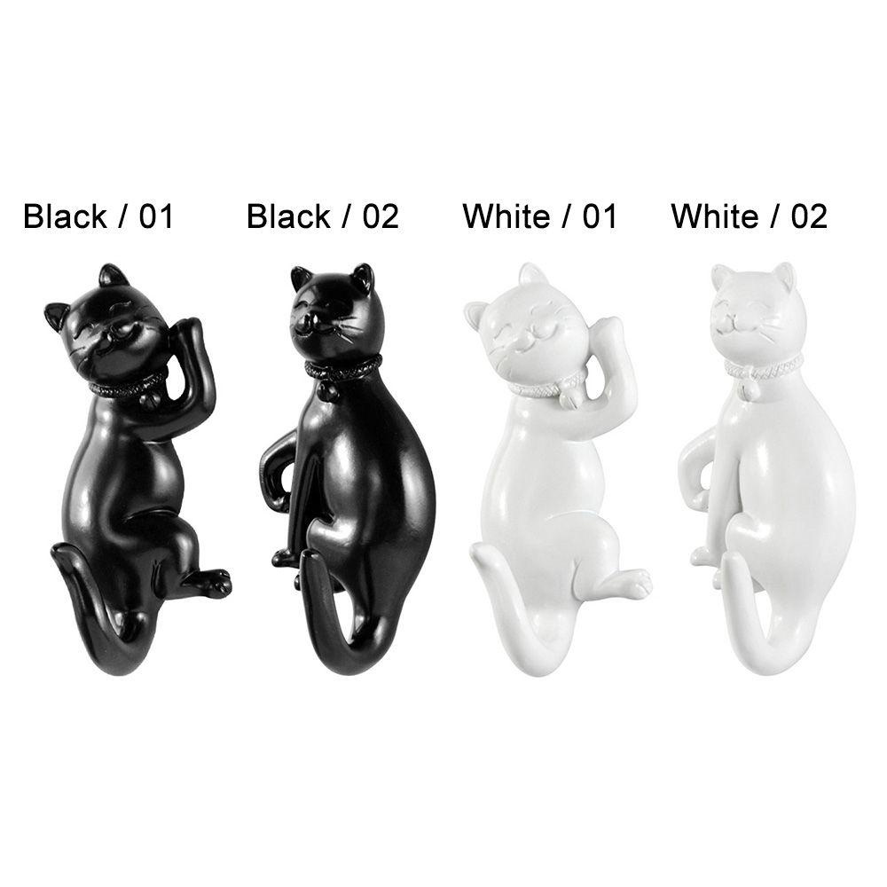 Móc Treo Đồ Hình Đầu Hươu / Mèo Bằng Nhựa Resin Không Cần Khoan