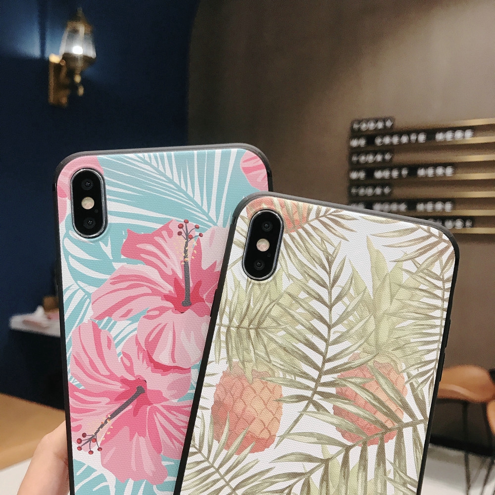 Ốp điện thoại nhựa mềm in hình hoa lá/quả dứa thanh lịch cho Samsung Galaxy A51 A71 S20 Ultra A50 M20 A7 S10 S10e S10+ S8 S9 Plus | BigBuy360 - bigbuy360.vn