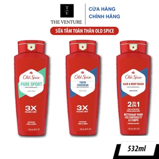 Sữa tắm old spice pure sport 3x clean, fresh high endurance, hair & body wash 2 in 1 chính hãng