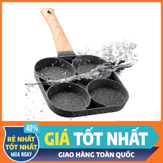 Chảo rán trứng 4 ngăn - chảo 4 lỗ chống dính - khuôn làm bánh đa năng