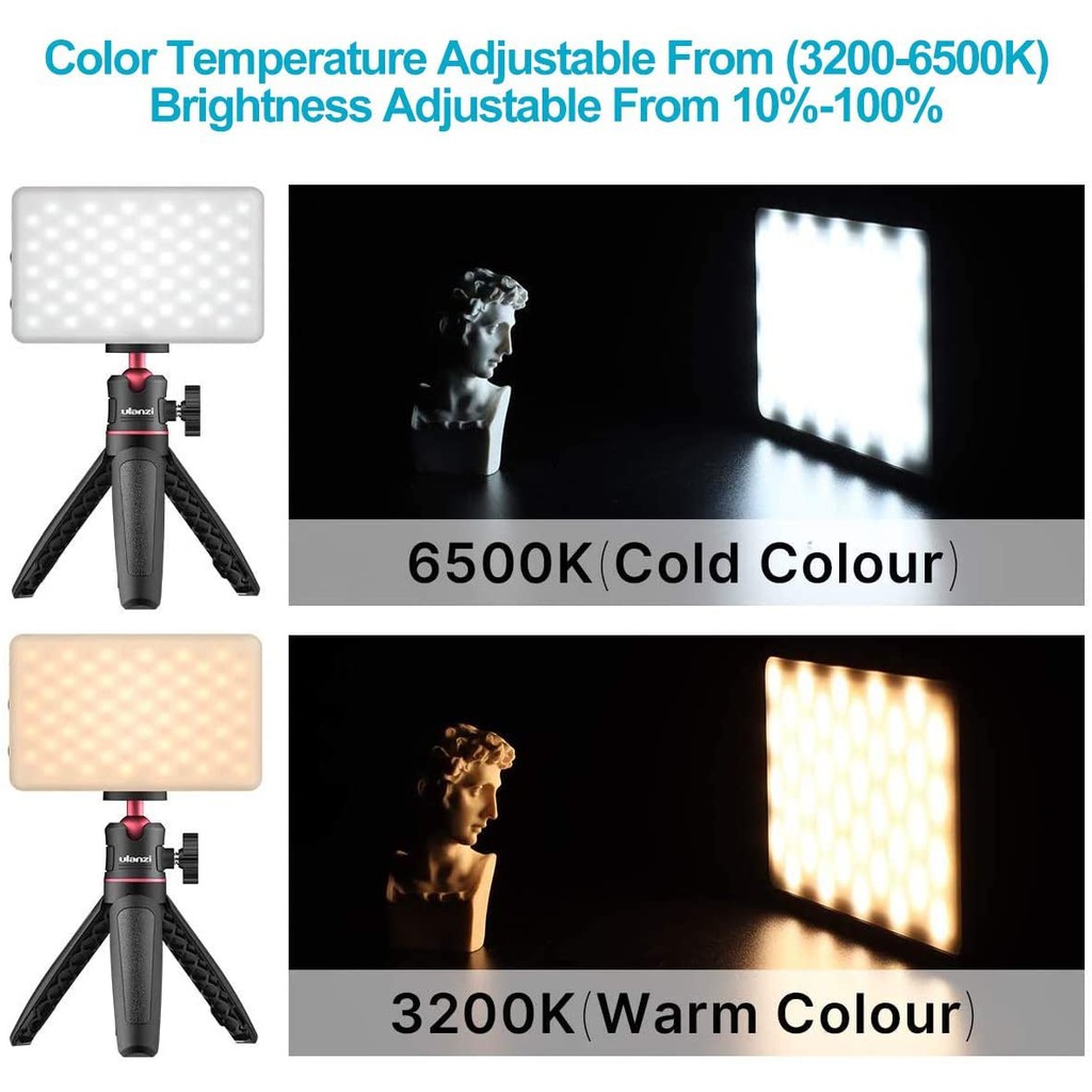 VIJIM VL120  - Đèn Led Cho Điện Thoại & Máy Ảnh, 120 Bóng Đèn Led, Sử Dụng Pin Sạc Tích Hợp 3100 mAh