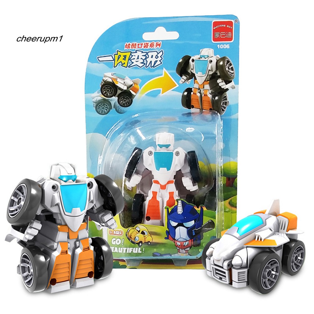 Đồ chơi mô hình xe biến hình thành robot nhỏ gọn dễ thương cho bé