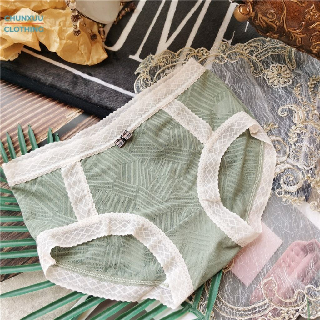 Quần lót nữ phối ren Chunxuu, chất liệu ren gấm cao cấp mềm mát thoáng khí - QC69