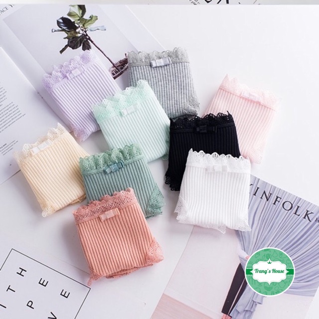 Quần Lót Nữ Cotton Sexy Ren Cao Cấp Đính nơ - Quần Chip Nữ đẹp kháng khuẩn mềm mịn nâng mông dễ thương M01 | BigBuy360 - bigbuy360.vn