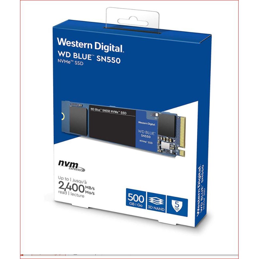Ổ cứng SSD Western Digital Blue SN550 PCIe Gen3 x4 NVMe M.2 500GB WDS500G2B0C  BẢO HÀNH DÀI ~8-2025 SK 90-100% FULLBOX | BigBuy360 - bigbuy360.vn
