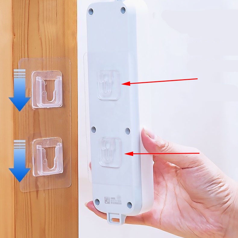 Móc Dán Tường Trong Suốt Không Cần Khoan Chống Nước Tiện Dụng