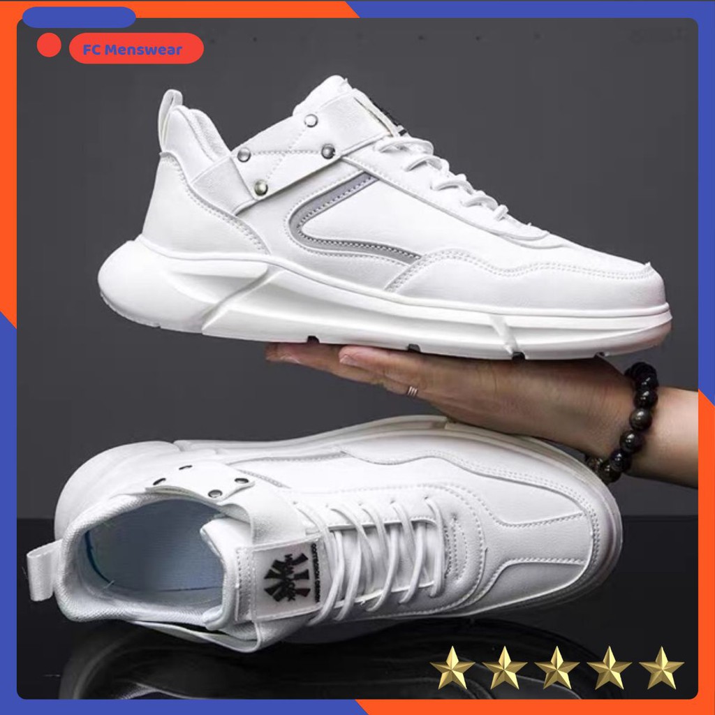 Giày nam da trắng 𝑭𝑹𝑬𝑬𝑺𝑯𝑰𝑷 Giày Sneaker Trắng Nam Đẹp Phong Cách Hàn Quốc Trẻ Trung Năng Động - Hàng Nhập Khẩu Cao Cấp