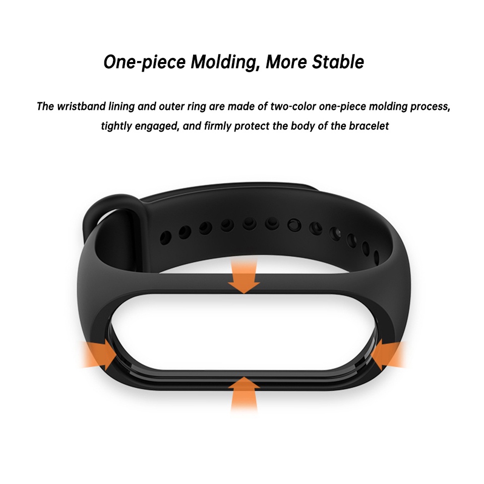 Ốp Dây Đeo Thay Thế Bằng Silicone Cho Xiaomi Mi Band 7 6 5 4 3 2 3 1