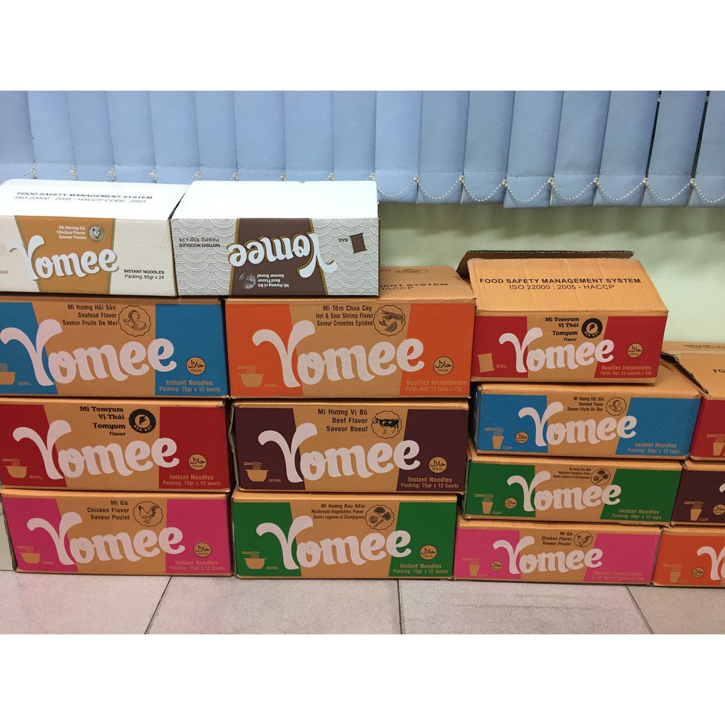Mì tôm chua cay Tomyum Yomee 65g thùng 24 gói