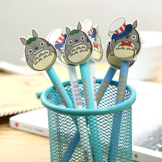 Bút totoro dẹt bút hoạt hình bút dễ thương bút kute viết gel màu đen
