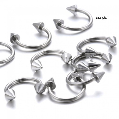 (Hàng Mới Về) Set 10 Khuyên Mũi Bằng Thép Không Gỉ Cá Tính