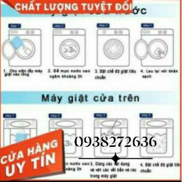 [Siêu Rẻ] Viên Vệ Sinh Lồng Máy Giặt LARGE Diệt khuẩn và Tẩy chất Cặn Máy Giặt